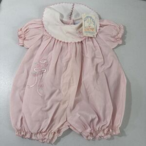 Glynne Percy Baby‎ Girl Bubble Romper 9 M Pink One Piece Peter Pan Prairie